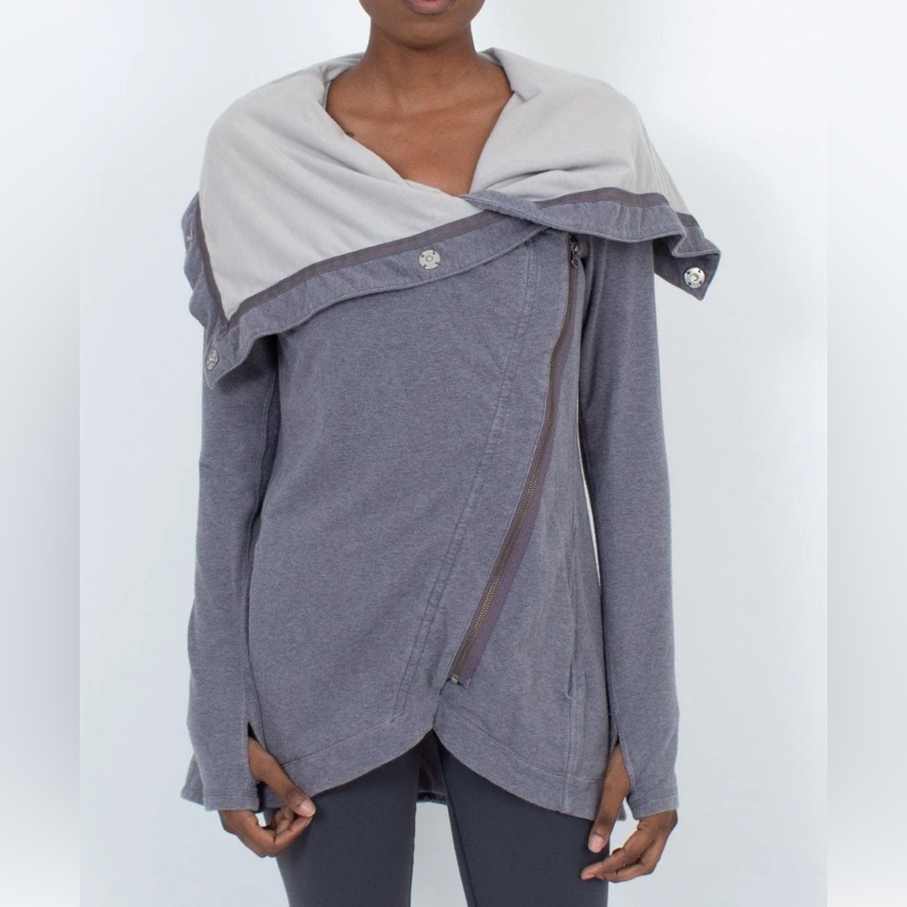 Lululemon Gray Asymmetrical Zip Jacket